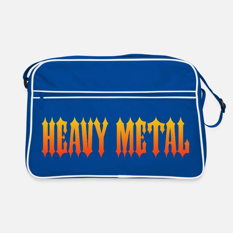 HEAVY METAL-GOTHIC FIRE TEXT Retro Tasche