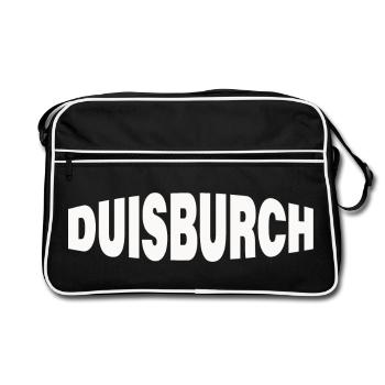 DUISBURCH - Retro Bag - black/white - Front