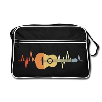 Palpitations cardiaques de guitare - Sac Retro - noir/blanc - Devant