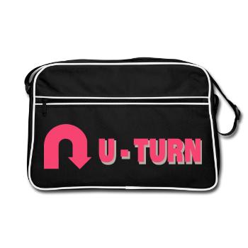 DEMI-TOUR - Sac Retro - noir/blanc - Devant