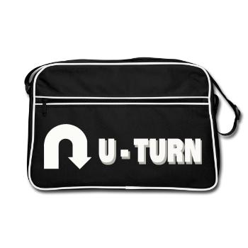 DEMI-TOUR - Sac Retro - noir/blanc - Devant