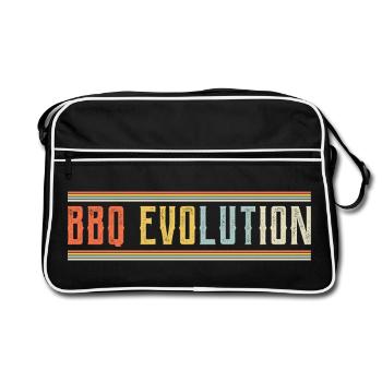 BBQ Evolution Design - Retro Tasche - Schwarz/Weiß - Vorne