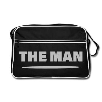 THE MAN - Retro Bag - black/white - Front