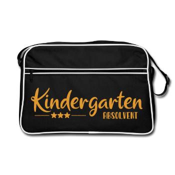 Kindergarten Absolvent - Einschulung - Kita - Retro Tasche - Schwarz/Weiß - Vorne