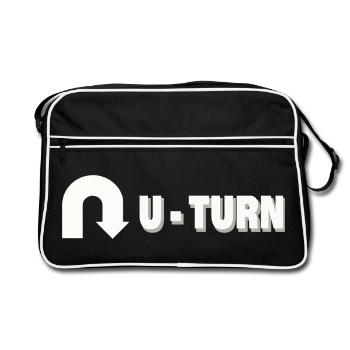 Demi-tour - Sac Retro - noir/blanc - Devant