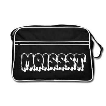Texte humide et dégoulinant - Sac Retro - noir/blanc - Devant