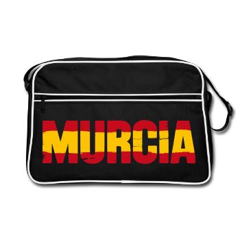 Drapeau de Murcie Espagne - Sac Retro - noir/blanc - Devant