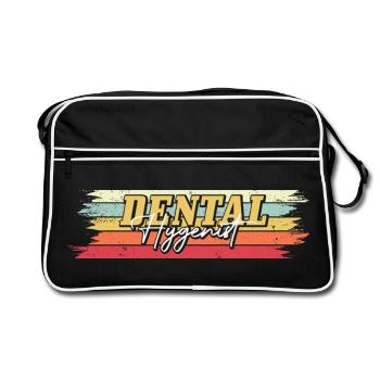 Retro Dental Hygienist Graphic - Retro Bag - black/white - Front