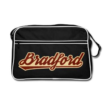 Bradford Vintage Script Logo - Sac Retro - noir/blanc - Devant