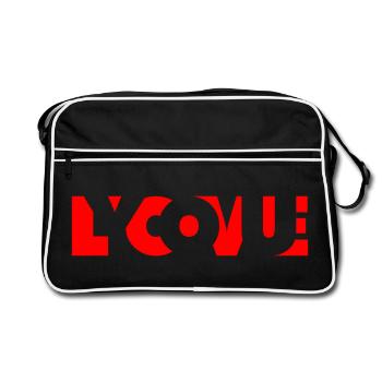 Je t’aime - Sac Retro - noir/blanc - Devant