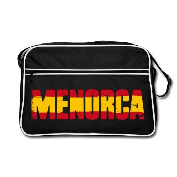 Drapeau de Minorque, Espagne - Sac Retro - noir/blanc - Devant
