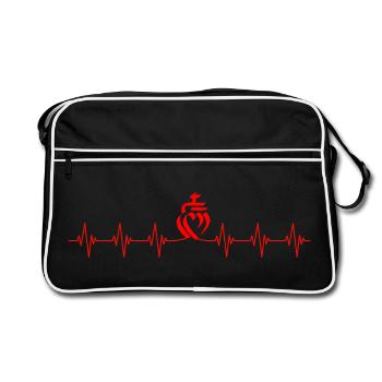 Vendee heart rate attachment - Retro Bag - black/white - Front
