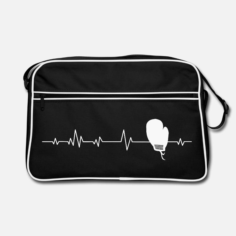 Boxen Boxer Boxerin - Retro Tasche - Schwarz/Weiß