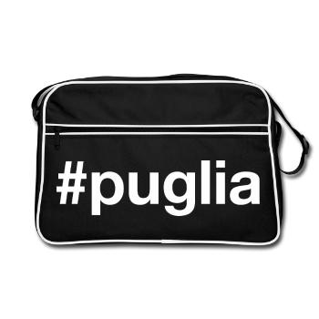 POUILLES Hashtag Apulien - Sac Retro - noir/blanc - Devant