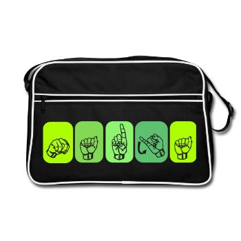 Nadja (Nom) - DGS Streetwear - Sac Retro - noir/blanc - Devant