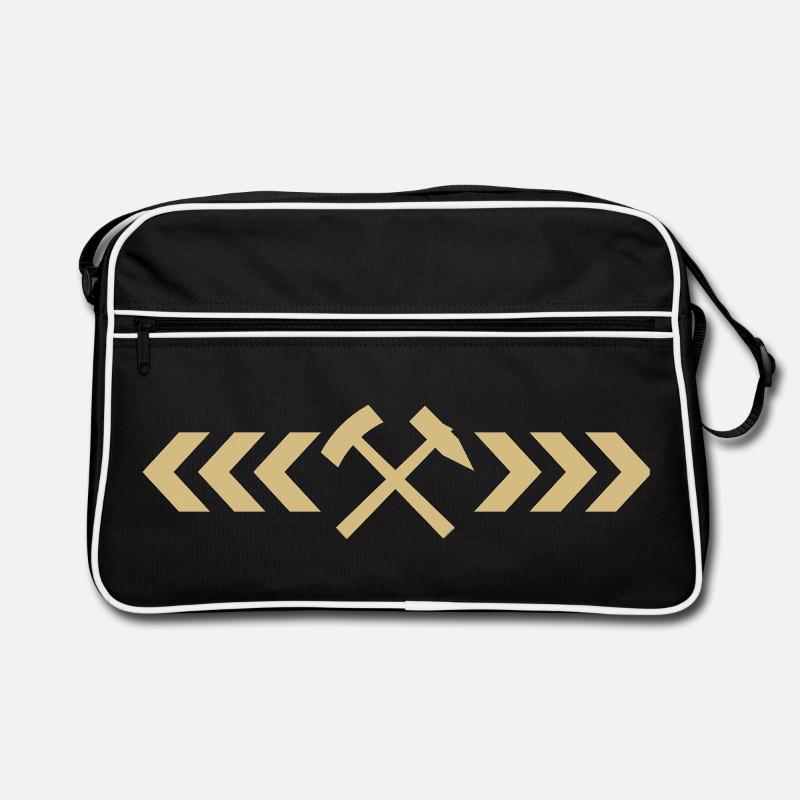 SCHLÄGEL EISEN PFEILE - Retro Tasche - Schwarz/Weiß
