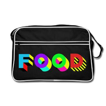Nourriture savoureuse - Sac Retro - noir/blanc - Devant