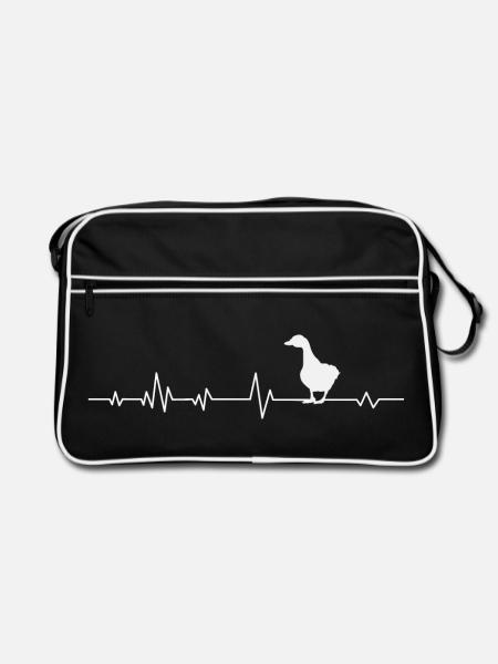 Oies oies - Sac Retro - noir/blanc - Devant