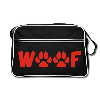 Chien qui aboie (rouge) - Sac Retro - noir/blanc - Devant