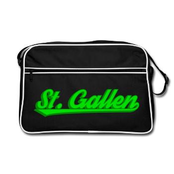 Lettrage néon de StGallen - Sac Retro - noir/blanc - Devant