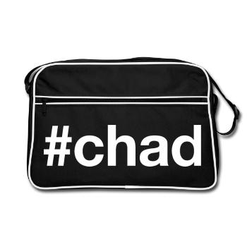 CHAD Hashtag Tschad - Retro Bag - black/white - Front