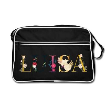 Luisa - Retro Tasche - Schwarz/Weiß - Vorne