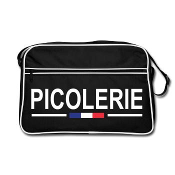 Picole Nationale Humour Apéro Gendarmerie Gendarme - Sac Retro - noir/blanc - Devant