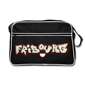 Fribourg Graffiti - Sac Retro - noir/blanc - Devant