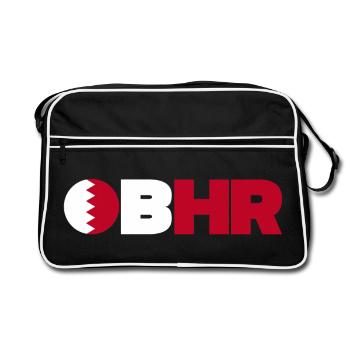 Bahrain - Retro Tasche - Schwarz/Weiß - Vorne