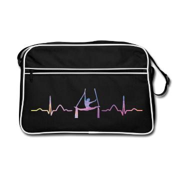 Vertikaltuch Heartbeat Luftakrobatik Aerial Silk - Retro Tasche - Schwarz/Weiß - Vorne