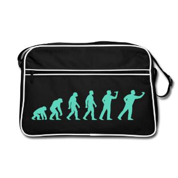 Advanced evolutionary silhouette - Retro Bag - black/white - Front