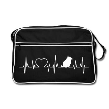 Battement de cœur de hamster - Sac Retro - noir/blanc - Devant