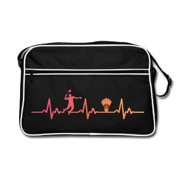 Badminton Sunset Heartbeat Badminton - Retro Bag - black/white - Front