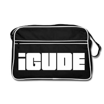 I Gude - Die Hesse komme - Retro Tasche - Schwarz/Weiß - Vorne