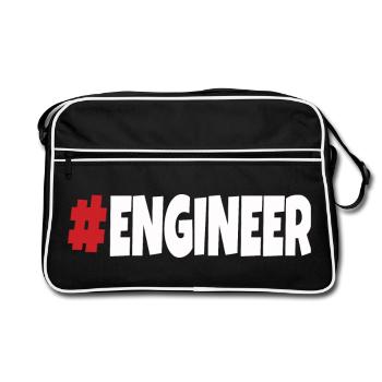 #engineer Rouge & Blanc - Sac Retro - noir/blanc - Devant