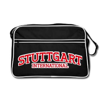 Stuttgart International - Retro Tasche - Schwarz/Weiß - Vorne