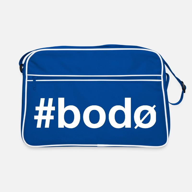 Bodø White Hashtag Retro Tasche