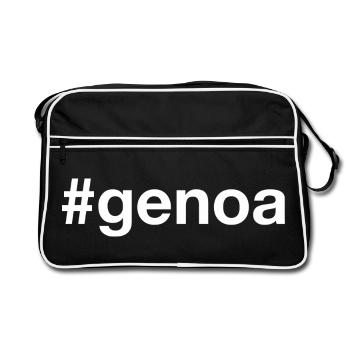 Genoa White Hashtag - Retro Bag - black/white - Front