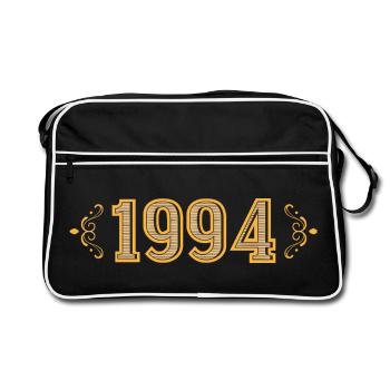 Legende seit 1994 Retro 1994 - Retro Tasche - Schwarz/Weiß - Vorne