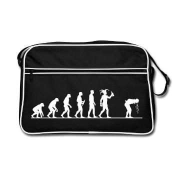 Évolution du Carnaval – Du singe au fou - Sac Retro - noir/blanc - Devant