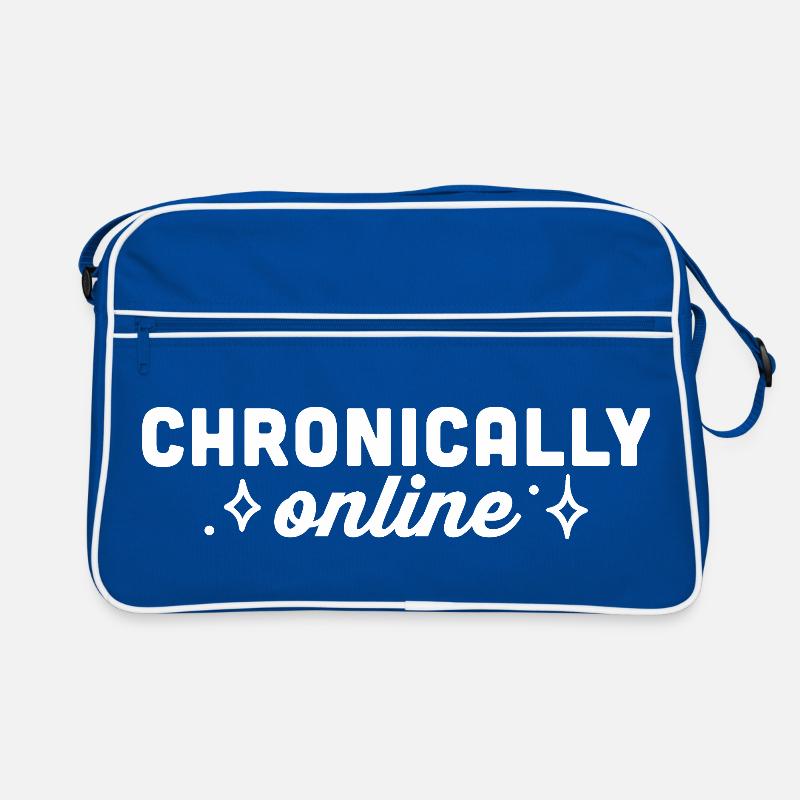 Chronisch online lustiges Doomscrolling Retro Tasche