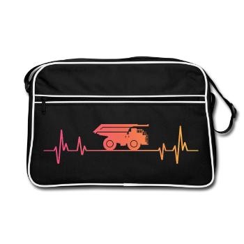 Sunset Dumper Heartbeat Truck - Retro Bag - black/white - Front