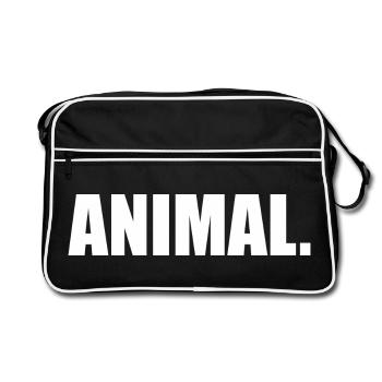 ANIMAL - Retro Bag - black/white - Front