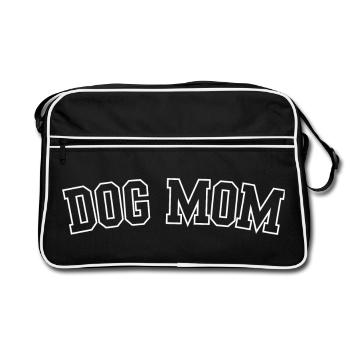 Chien Maman Gras Lettres Capitales - Sac Retro - noir/blanc - Devant