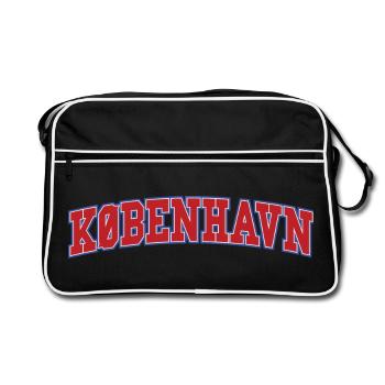 Police de bloc København Rouge Bleu - Sac Retro - noir/blanc - Devant