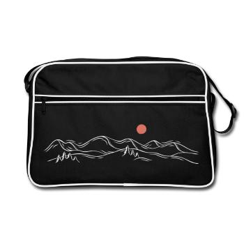 Minimal Sunset Ridge - Retro Bag - black/white - Front