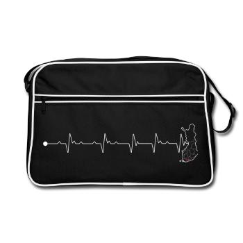 New Jersey Heartbeat Line - Retro Bag - black/white - Front