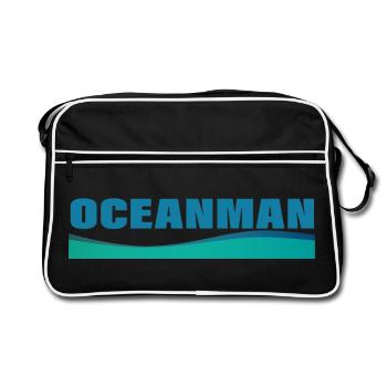 L’HOMME DE L’OCÉAN - Sac Retro - noir/blanc - Devant