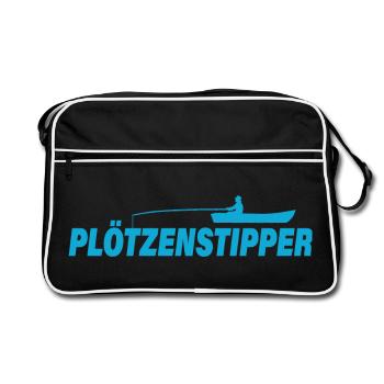 PLÖTZENSTIPPER - Sac Retro - noir/blanc - Devant