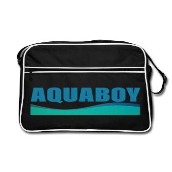 AQUABOY - Sac Retro - noir/blanc - Devant